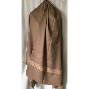 NWT Friends Shawls Woolmark Scarf Pashmina Shawl Wrap100% Wool Embroidery 83*45"
